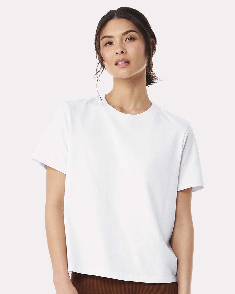 ArgyleCheer White Night Spirit Short Sleeve Mid-Length Crop - Ladies - PUFF White