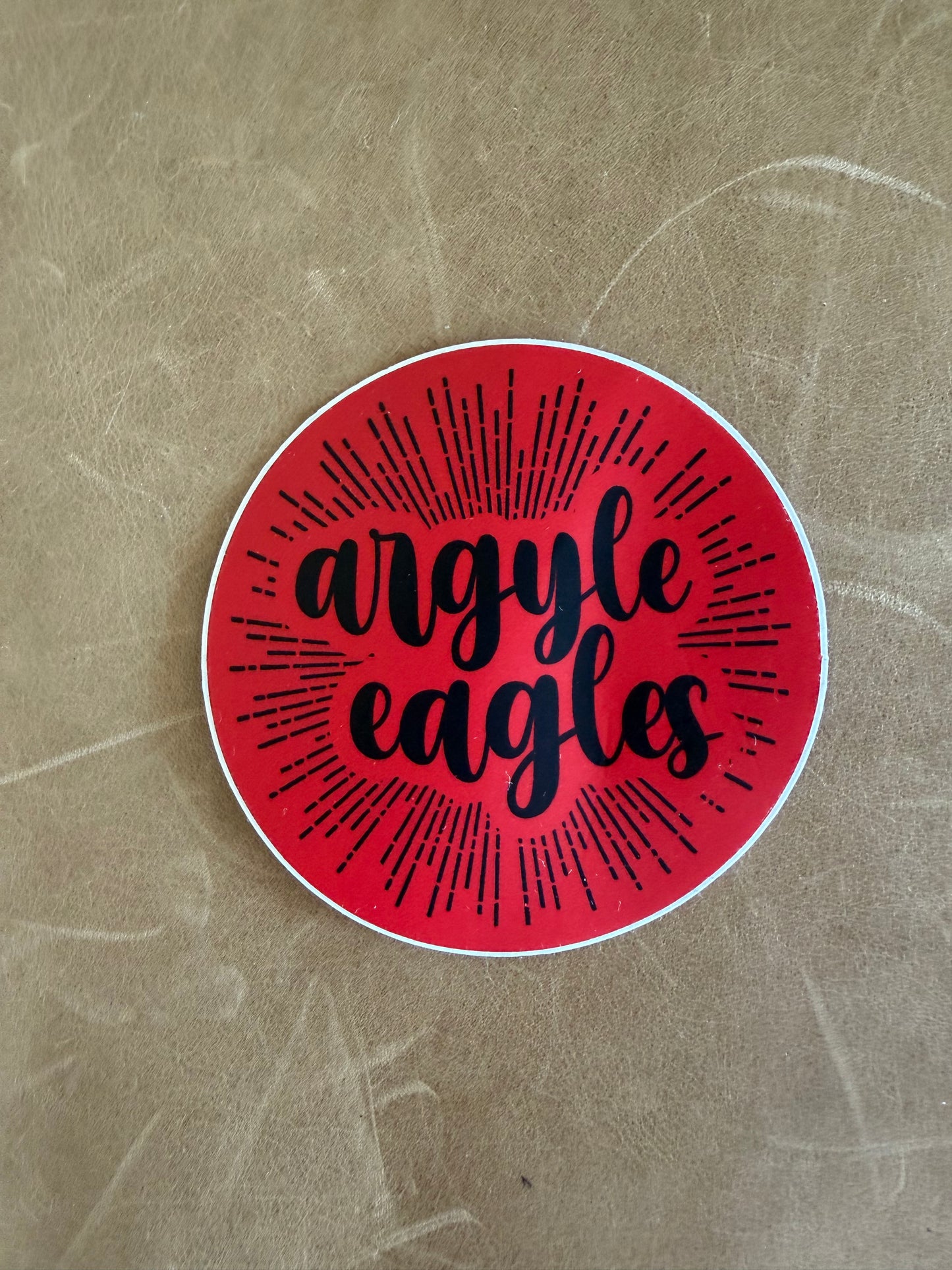 FINAL FEW - Argyle Band Vinyl Sticker - Rectangle - Laptop or Waterbottle Size