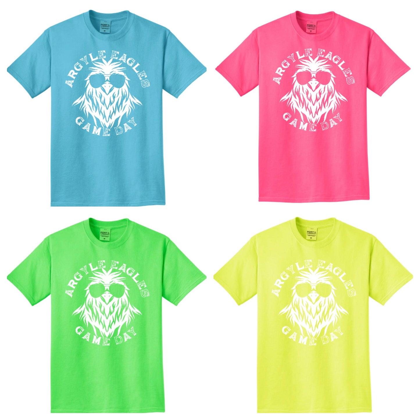 FINAL FEW - ARGYLE GAMEDAY NEON Tee - Neon Yellow