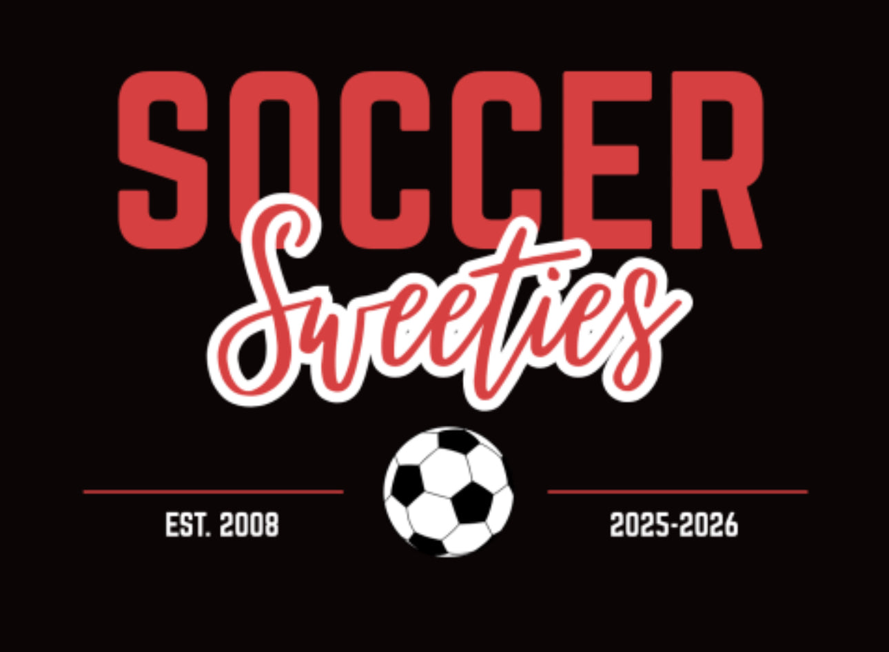 FINAL FEW - Argyle Soccer Sweeties 100% Cotton Short Sleeve Tee - Black