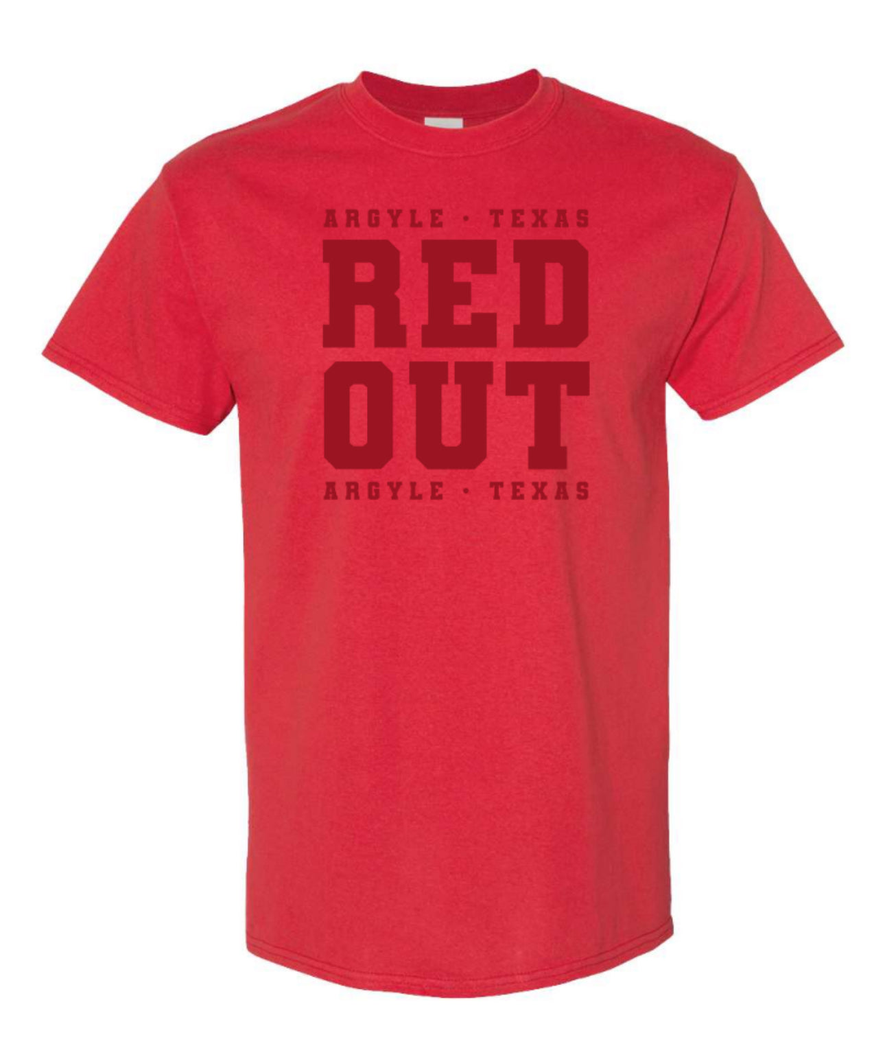 ARGYLEredout ADULT 100% Cotton Short Sleeve Tee - Red