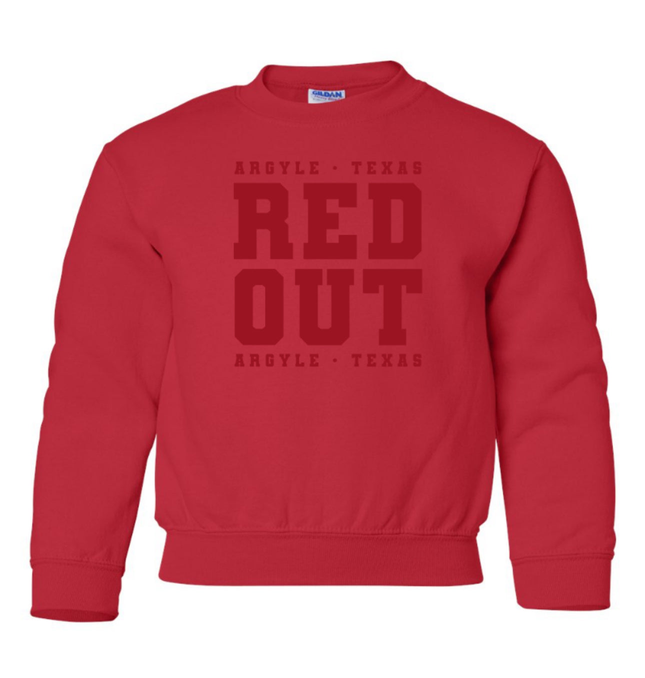 ARGYLEredout YOUTH Cotton/Polyester Crewneck Sweatshirt - Red