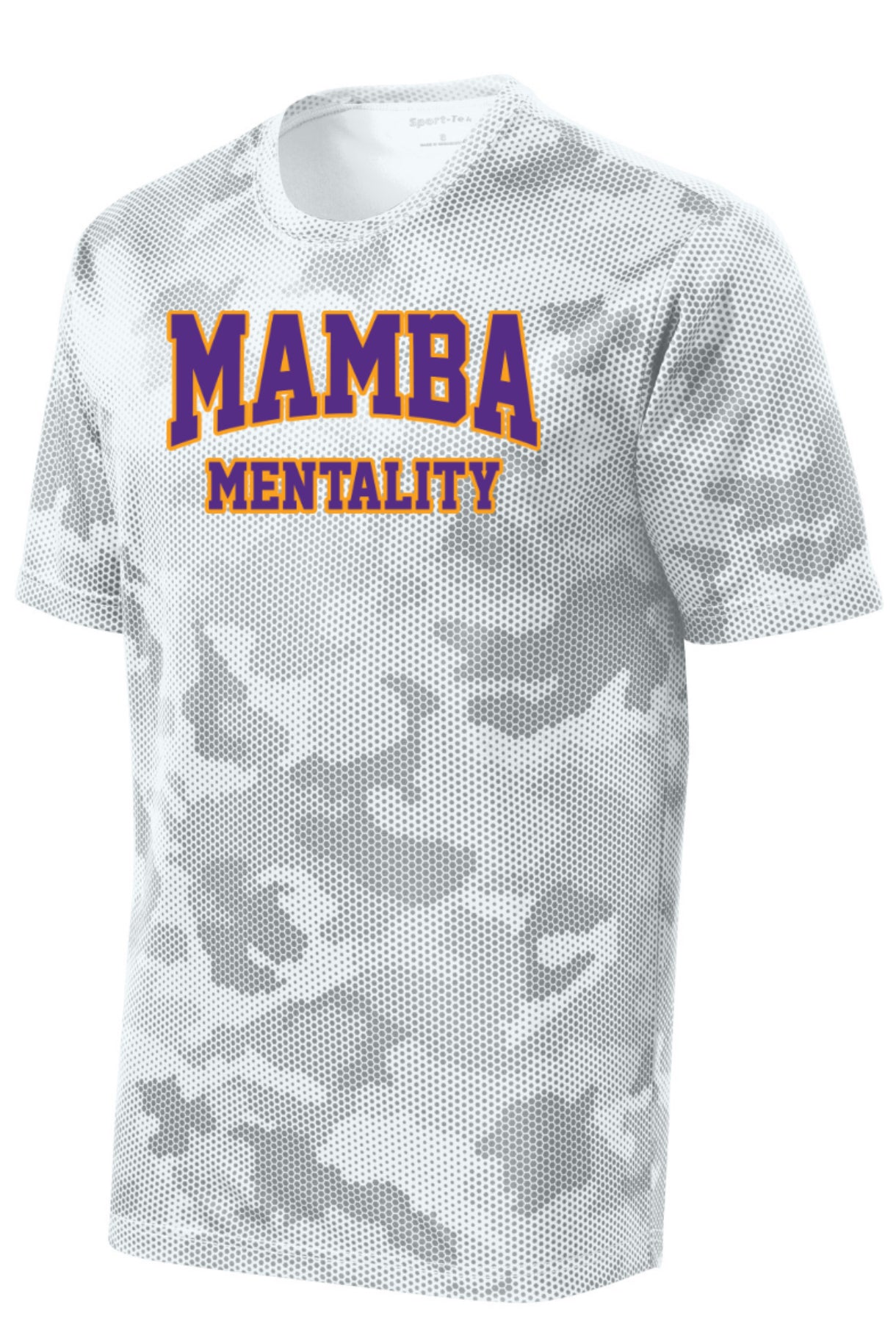 MAMBAmentality Symbol YOUTH Sport-Tek Performance Short Sleeve - Purple CamoHex