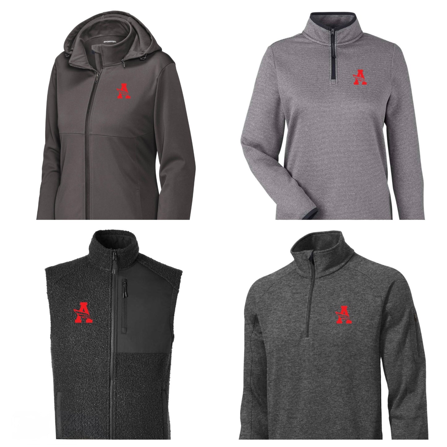 ARGYLEISDleadership Women's Core365 Thin Heather Stripe Quarter-Zip Pullover - Black/White