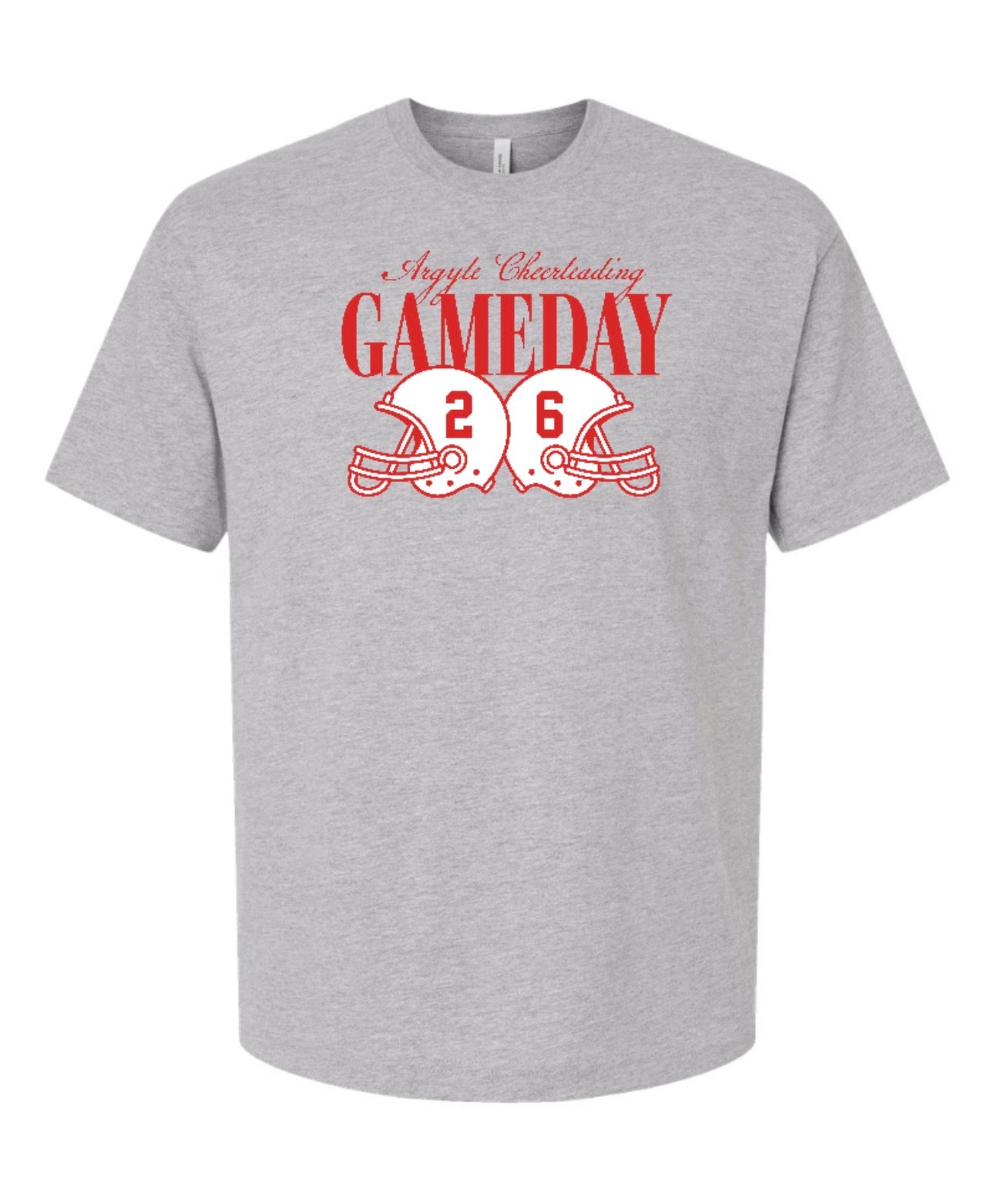 ARGYLE Cheerleading GAMEDAY Short Sleeve Tee - Adult - Athletic Grey