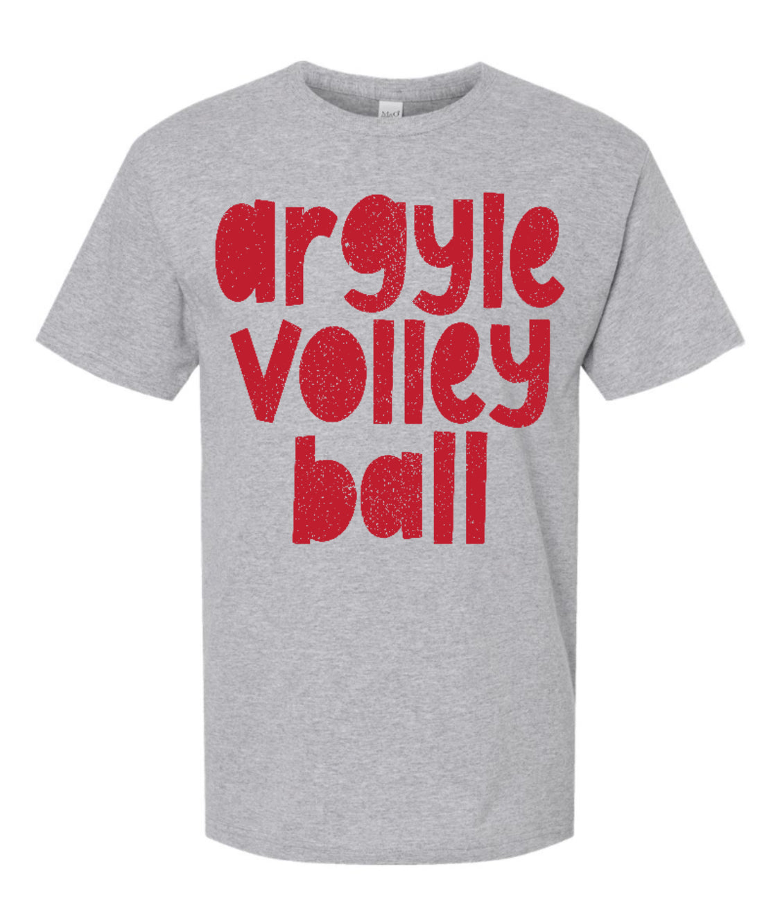 FINAL FEW - Argyle-Volley-Ball Tee - Athletic Grey