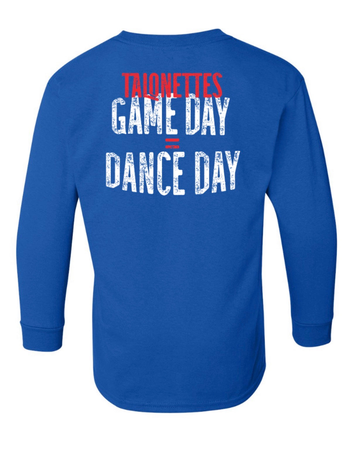 Talonettes FOOTBALL - Gildan 100% Cotton Long Sleeve Tee - YOUTH - Royal