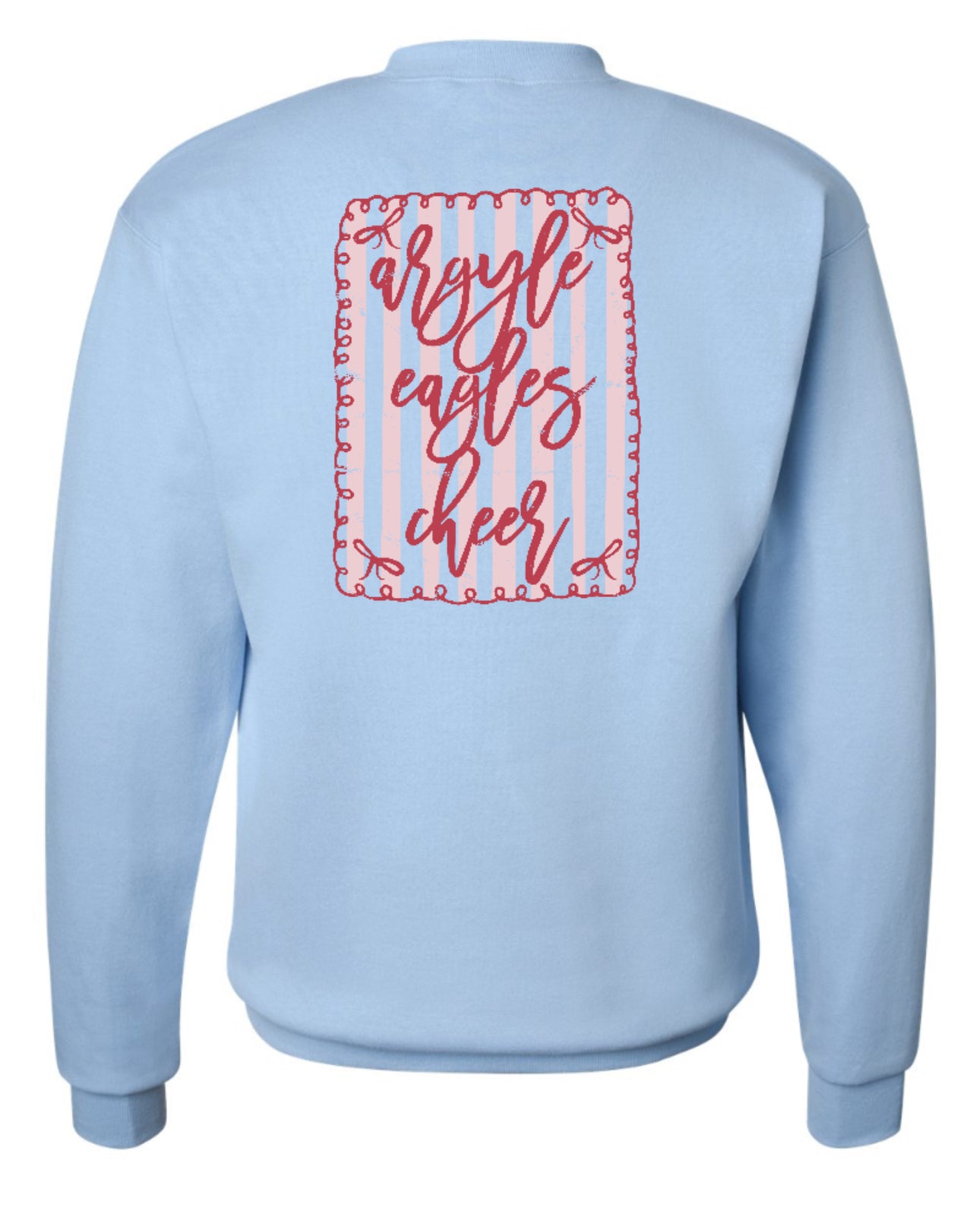 FINAL FEW - ARGYLE BOW Short Sleeve Tee - Youth + Adult - Light Blue