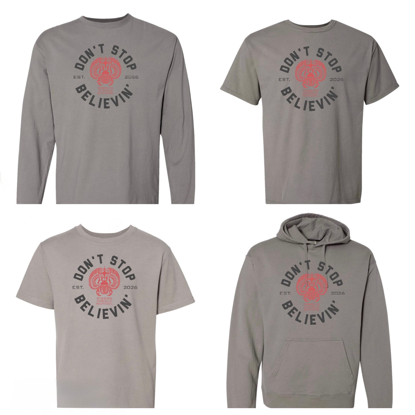 2026 Gibson Concert - ComfortWash Garment-Dyed Long Sleeve Tee - ADULT - Concrete Grey