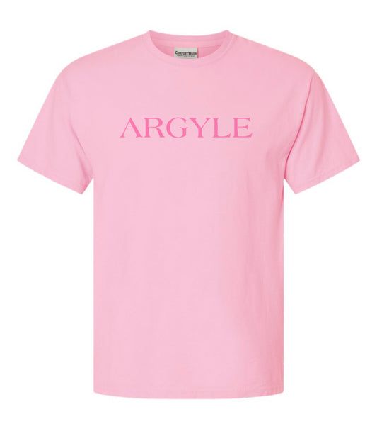 FINAL FEW - ArgyleCheer Pink Out Spirit Short Sleeve Tee - Adult - Light Pink
