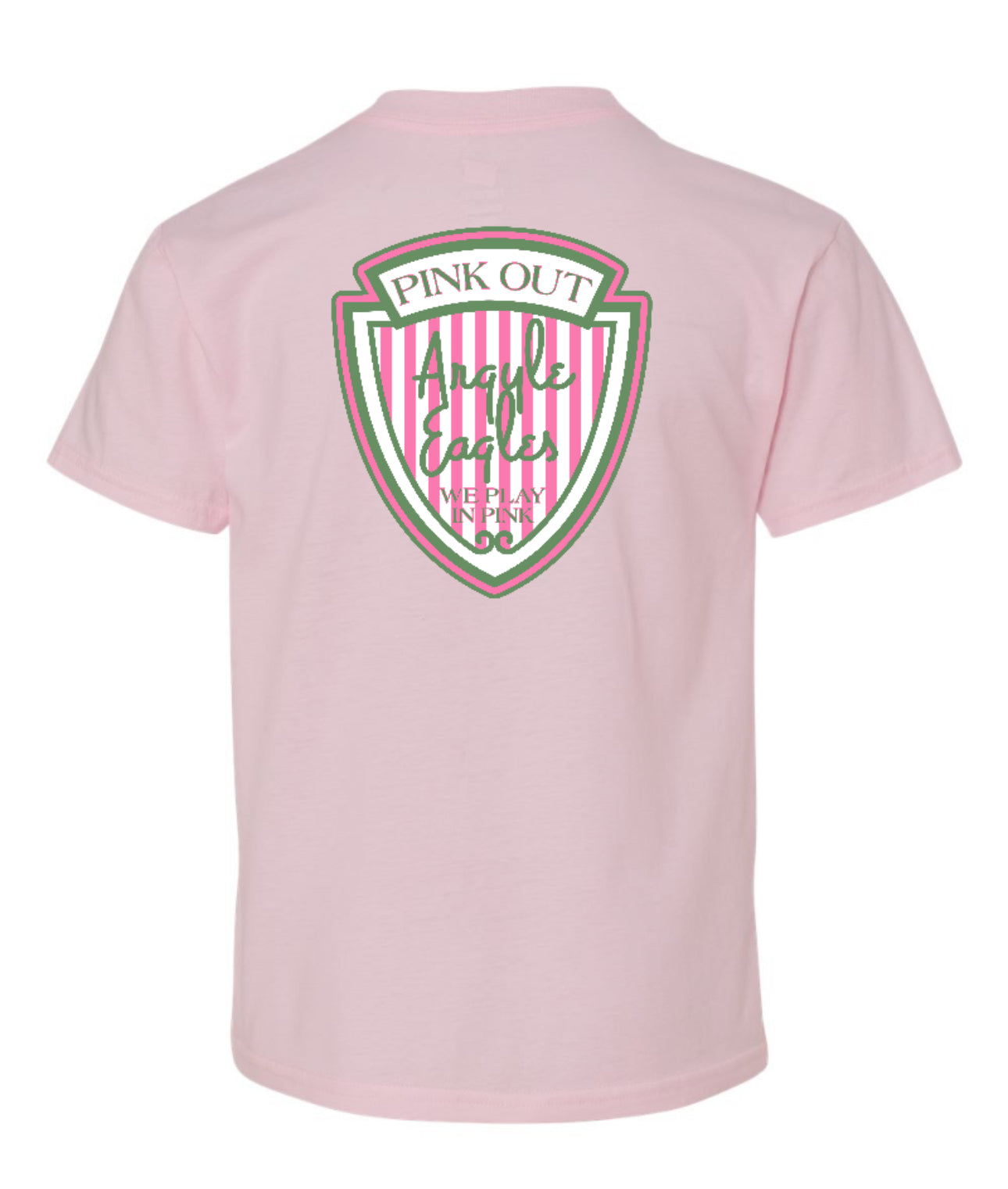ArgyleCheer Pink Out Spirit Short Sleeve Tee - Youth - Pale Pink