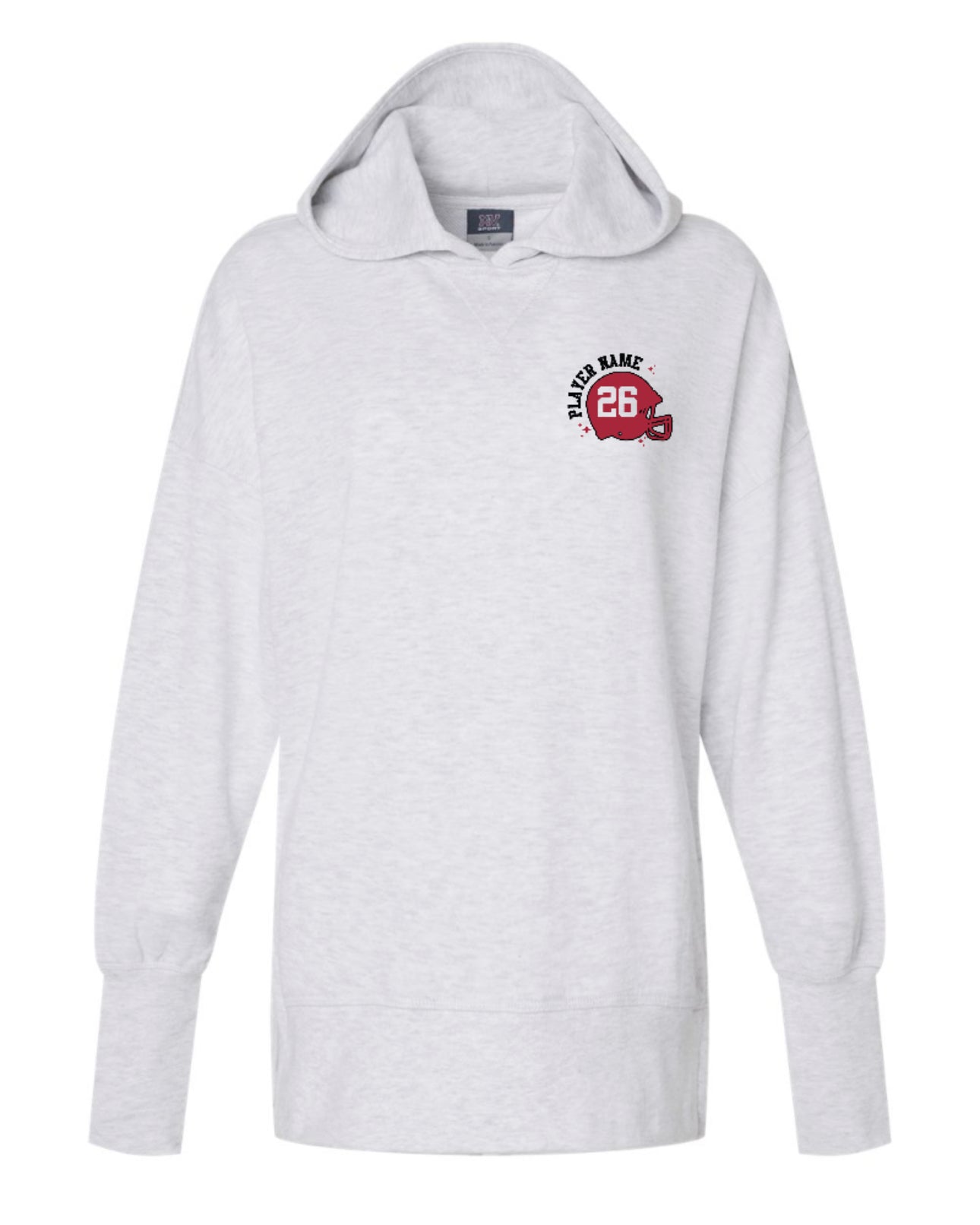 Senior Football '25 - MV Sport Women's French Terry Hoodie Sweatshirt - Adult - Ash