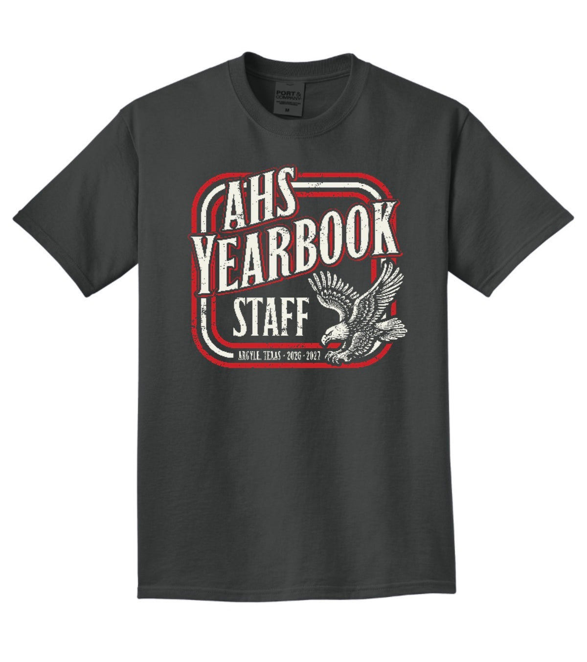 2026 AHS Yearbook - Garment-Dyed Beach Wash Short Sleeve Tee - Coal