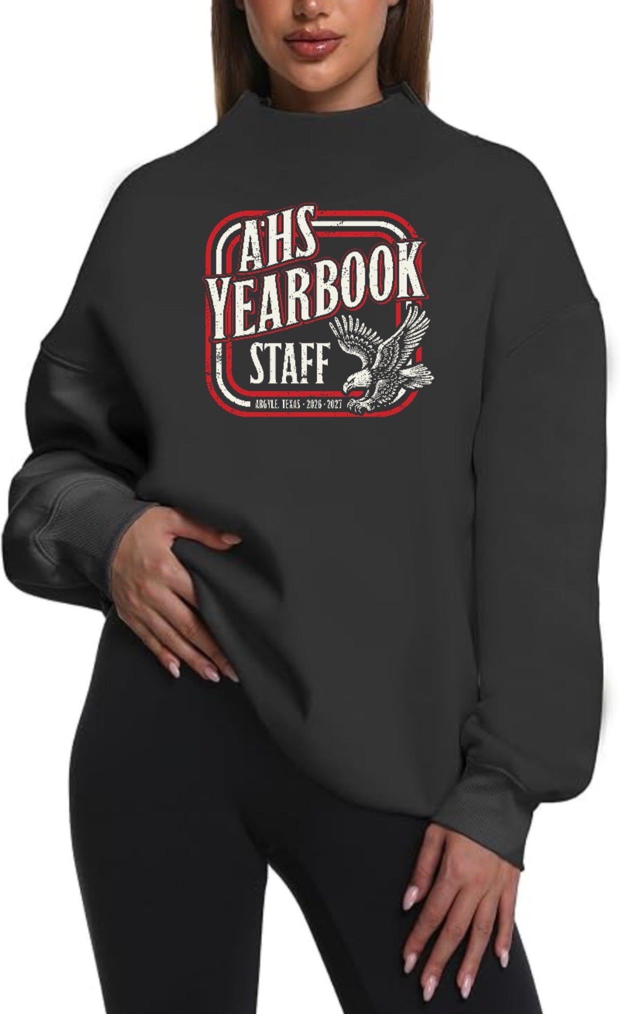 2026 AHS Yearbook - Mockneck Sweatshirt - Black