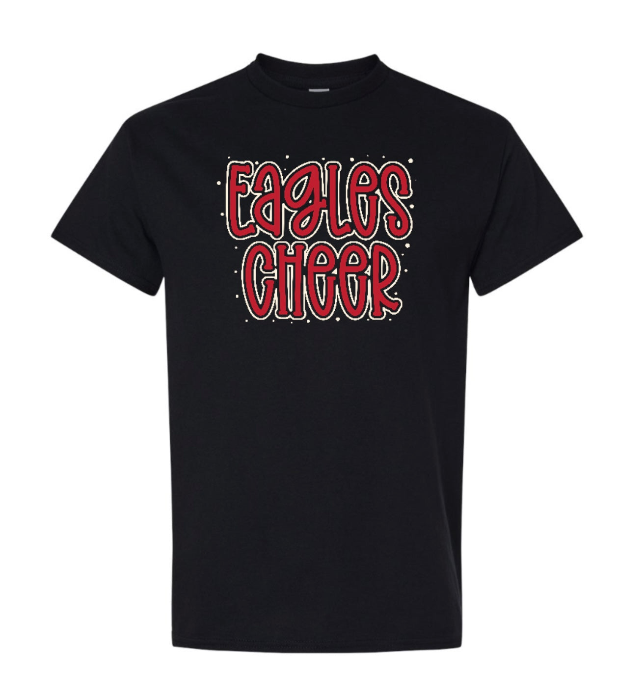 FINAL FEW - EAGLES CHEER Short Sleeve Tee - Youth - Black