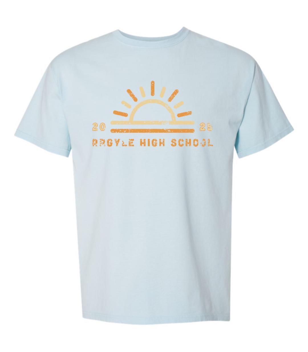 ARGYLEclassof2025 Senior Sunrise-Sunset Short Sleeve - Light Blue