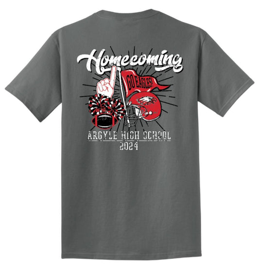 FINAL FEW - 2024 HOMECOMING Spirit Short Sleeve Tee - Youth - Charcoal