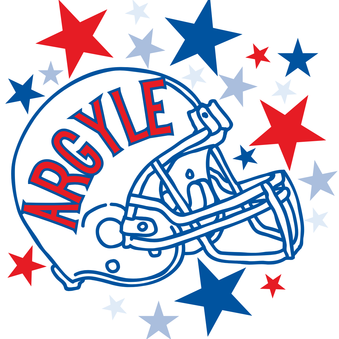 ARGYLE Football Helmet BUTTON - Two Sizes