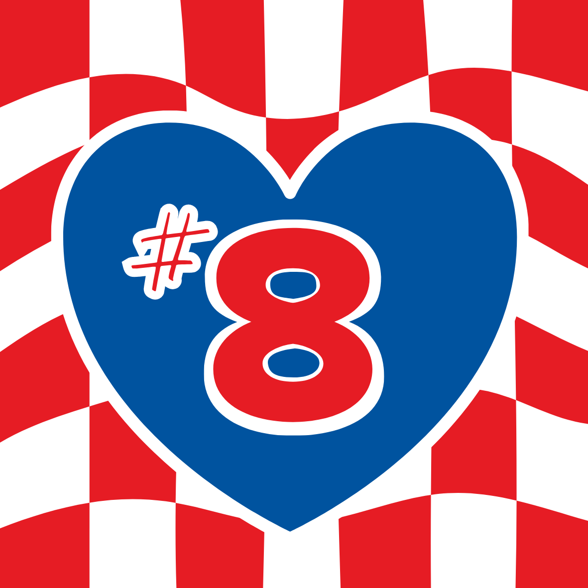ARGYLE Player Number Checkered Flag BUTTON - Two Sizes
