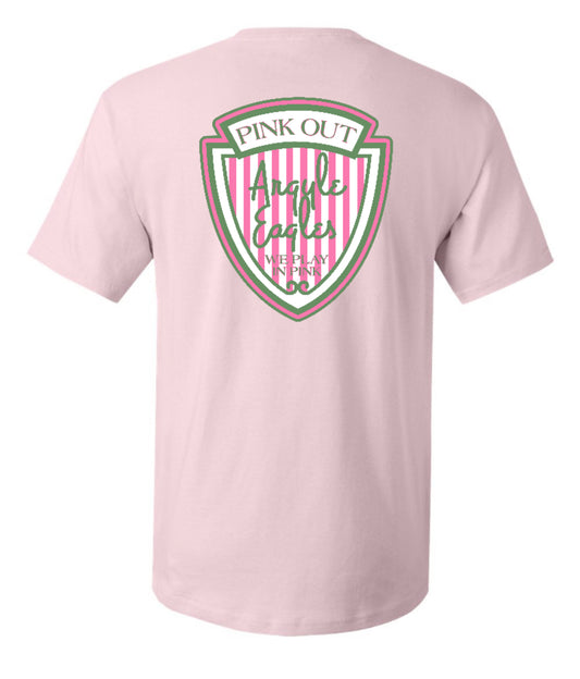 Argyle Eagles Pink Out Spirit Short Sleeve Tee - Adult - Pale Pink