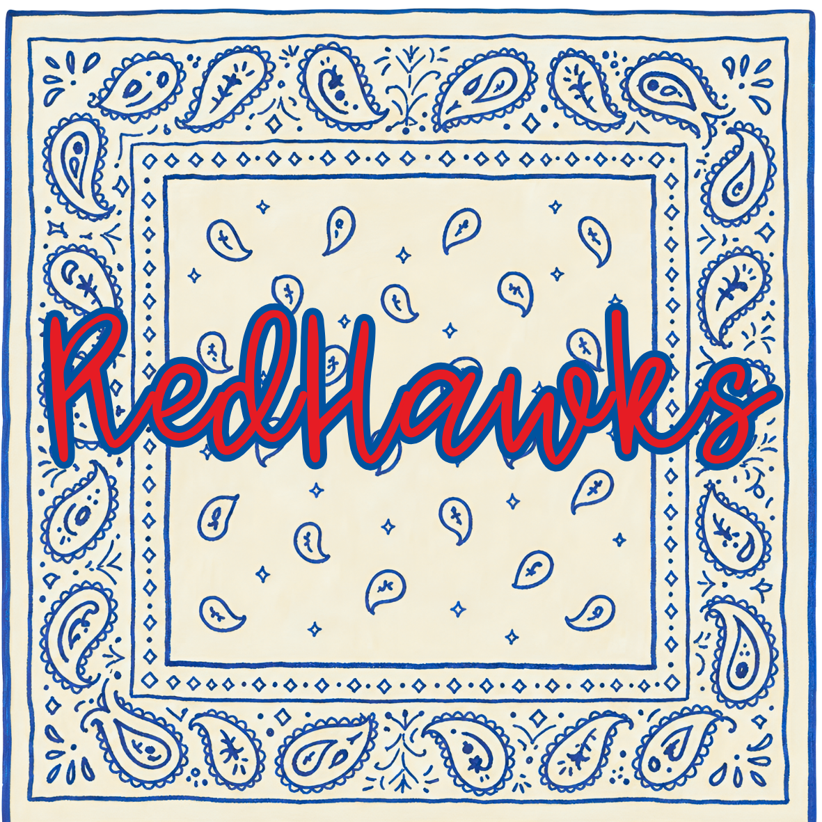 REDHAWKS Bandana BUTTON - Two Sizes