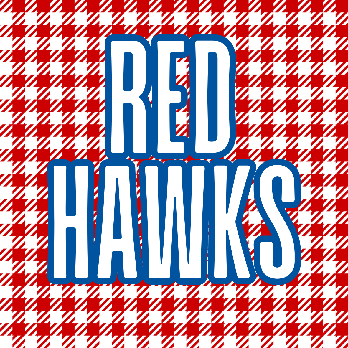 REDHAWKS Houndstooth BUTTON - Two Sizes