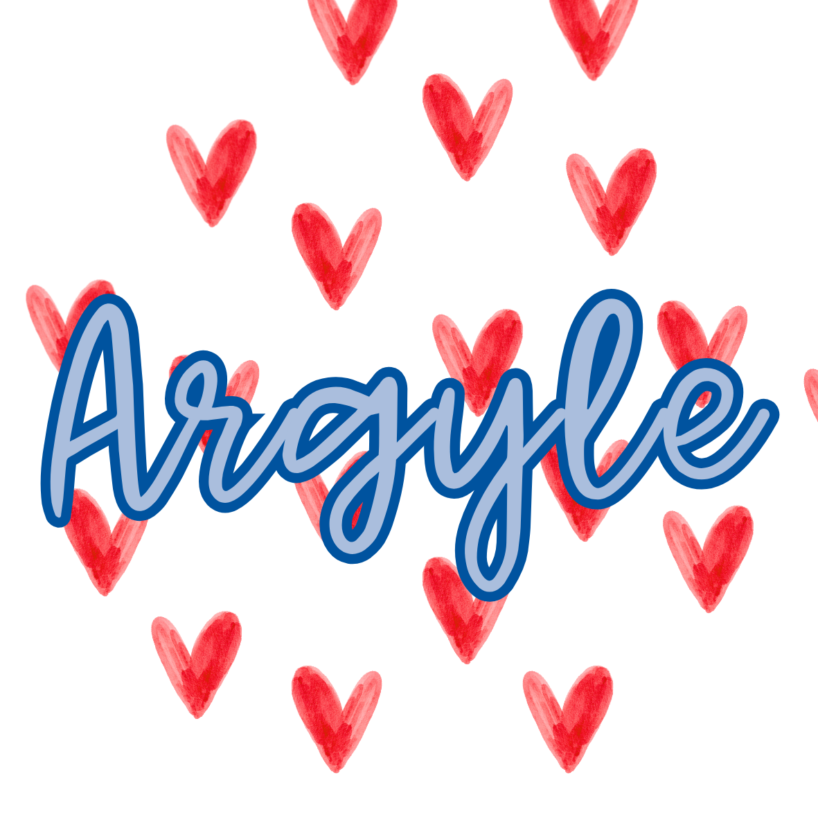 ARGYLE Repeat the Hearts BUTTON - Two Sizes
