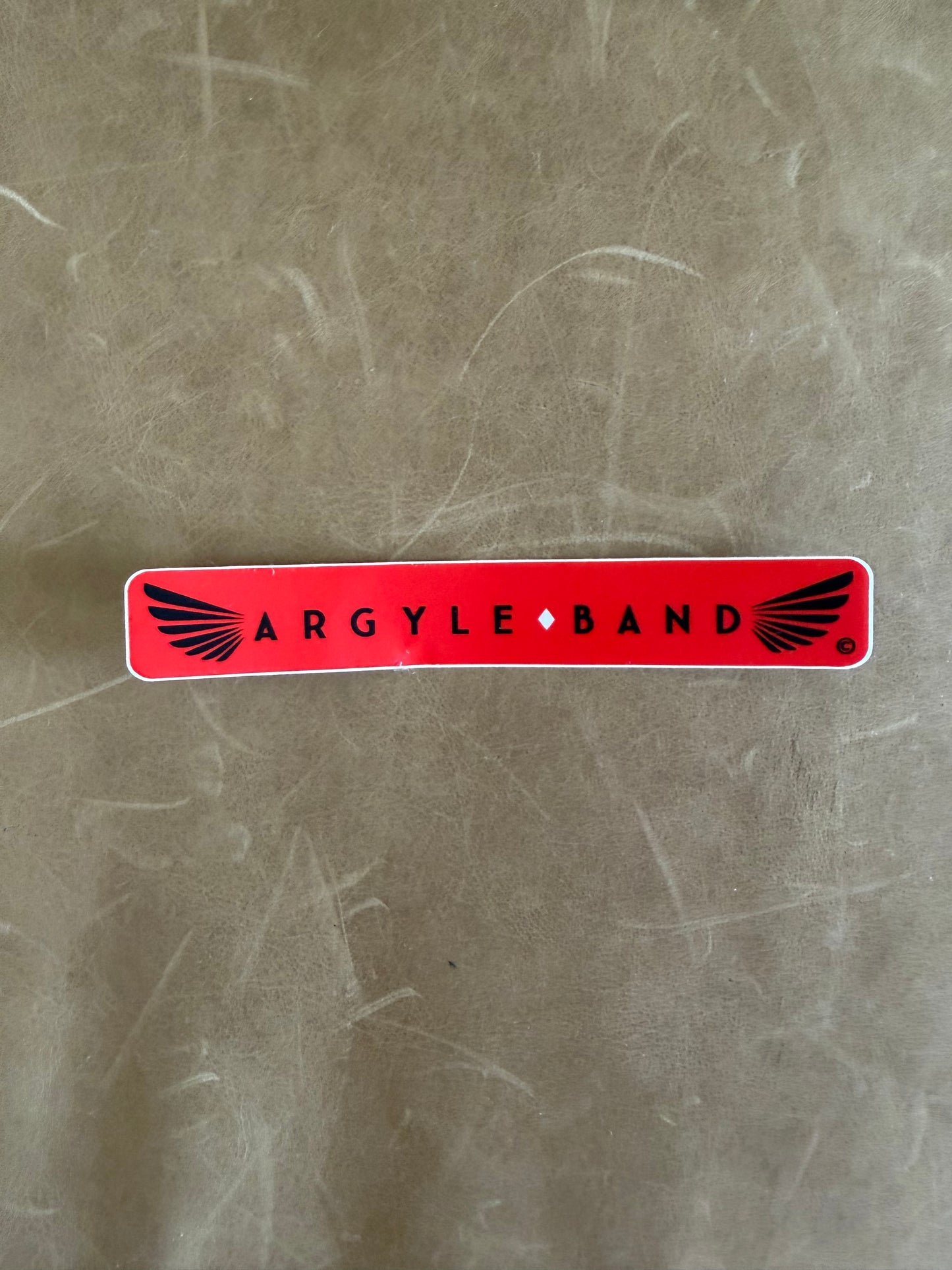 FINAL FEW - Argyle Band Vinyl Sticker - Rectangle - Laptop or Waterbottle Size