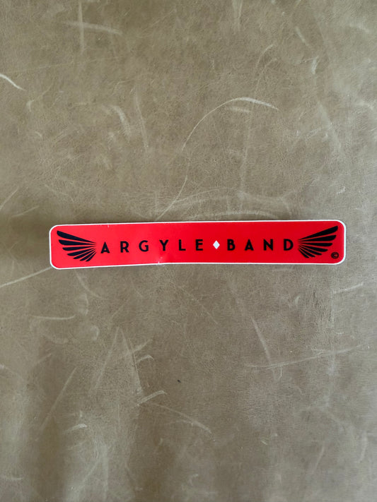 FINAL FEW - Argyle Band Vinyl Sticker - Rectangle - Laptop or Waterbottle Size