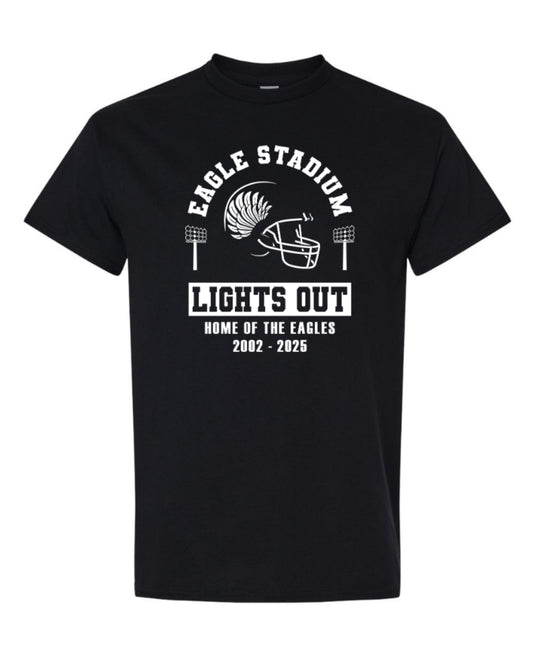 EAGLESTADIUMlightsout Short Sleeve Tee - Black