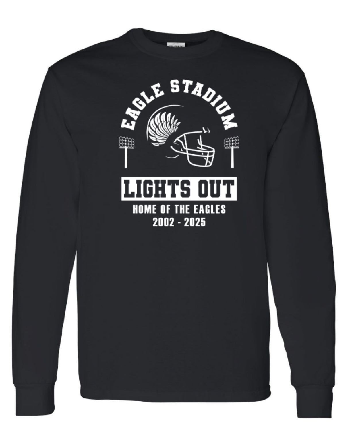 EAGLESTADIUMlightsout Long Sleeve Tee - Black