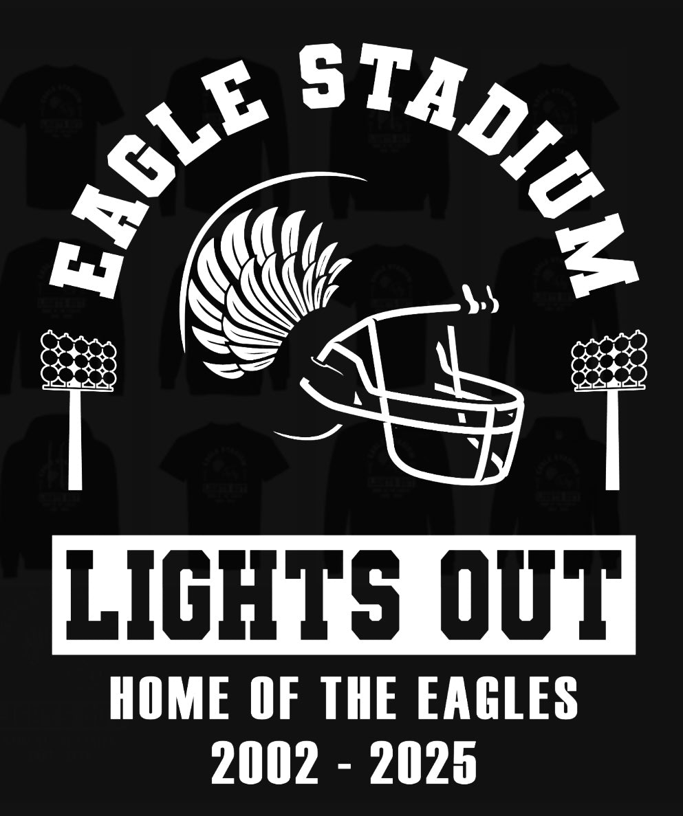 EAGLESTADIUMlightsout Short Sleeve Tee - Black