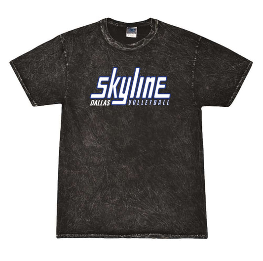 SKYLINE16black ColorTone Mineral Wash Short Sleeve - Black