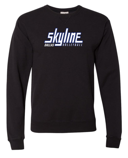 SKYLINE16black ComfortWash Garment-Dyed Crewneck Sweatshirt - Black