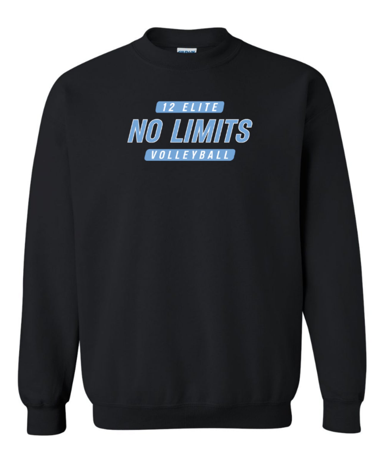 NOLIMITS12elite Gildan 100% Cotton Crewneck Sweatshirt - Black