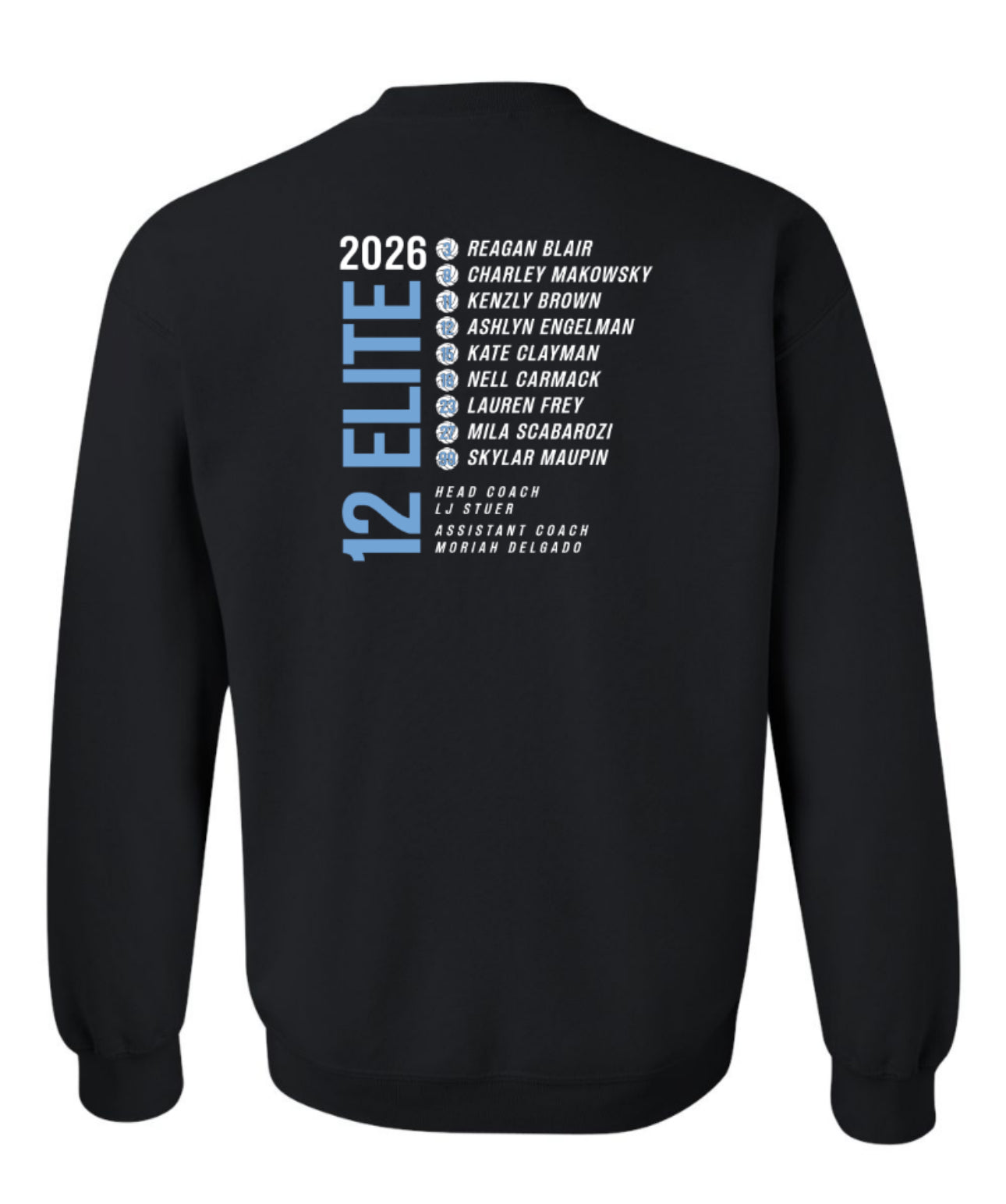 NOLIMITS12elite Gildan 100% Cotton Crewneck Sweatshirt - Black