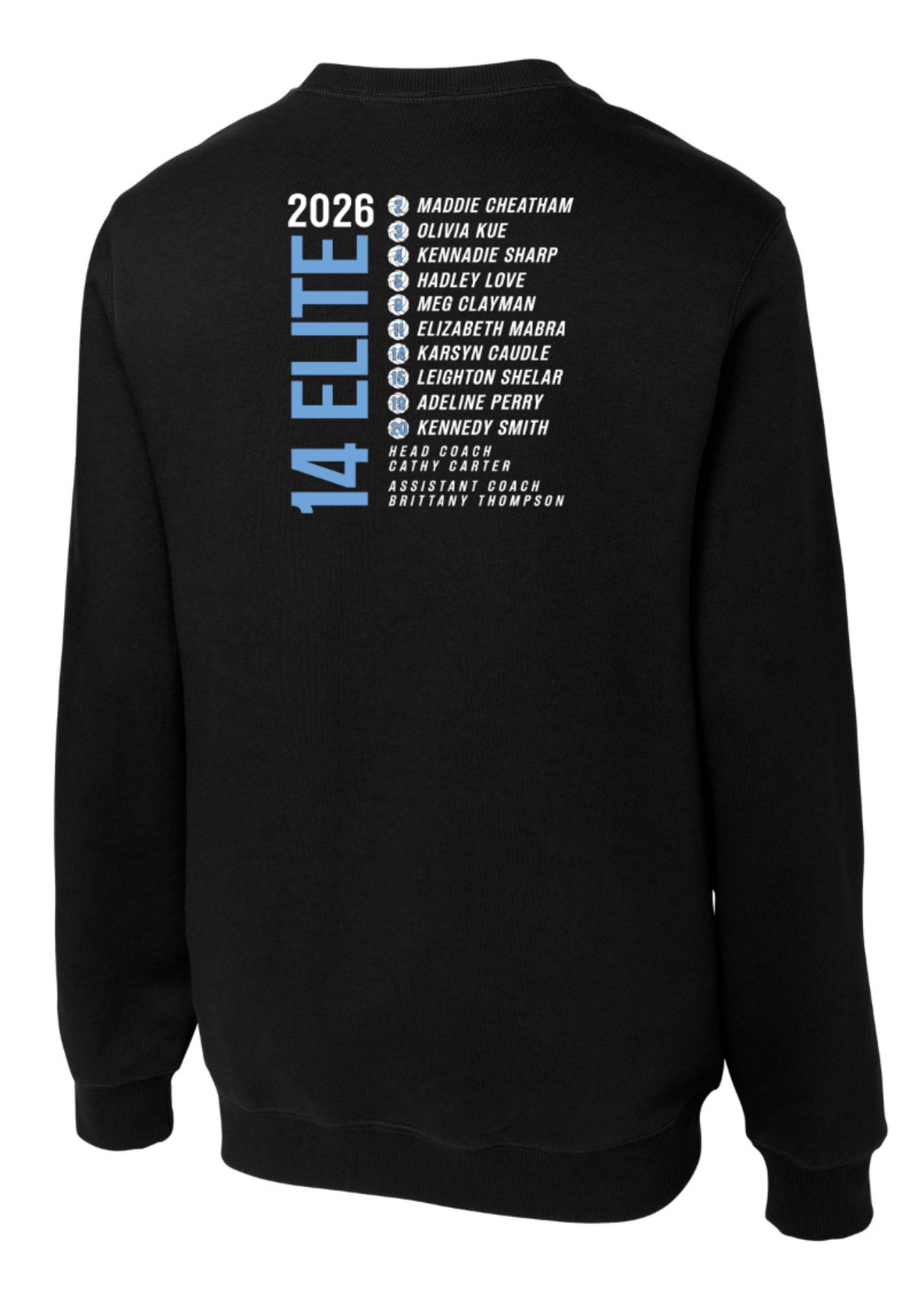 NOLIMITS14Elite Sport-Tek Performance Crewneck Sweatshirt - Black