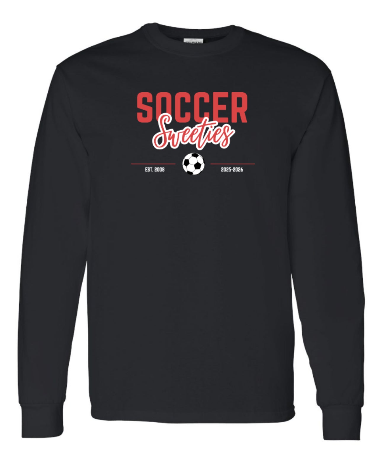 LADY EAGLES VARSITY Soccer Sweeties 100% Cotton Long Sleeve Tee - Black
