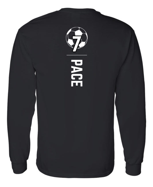 MENS Soccer Sweeties 100% Cotton Long Sleeve Tee - Black