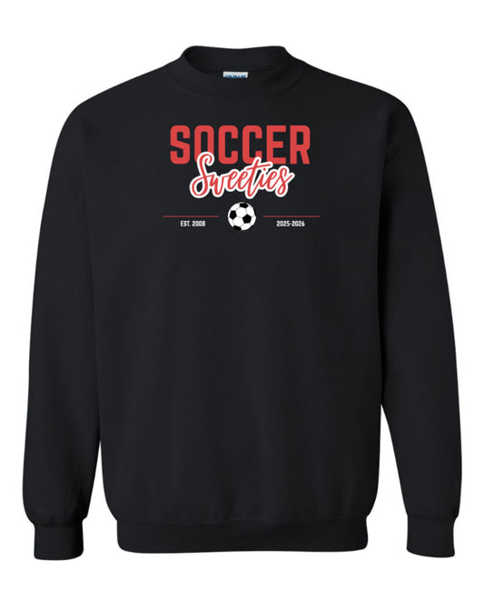MENS Soccer Sweeties Cotton/Poly Crewneck Sweatshirt - Black