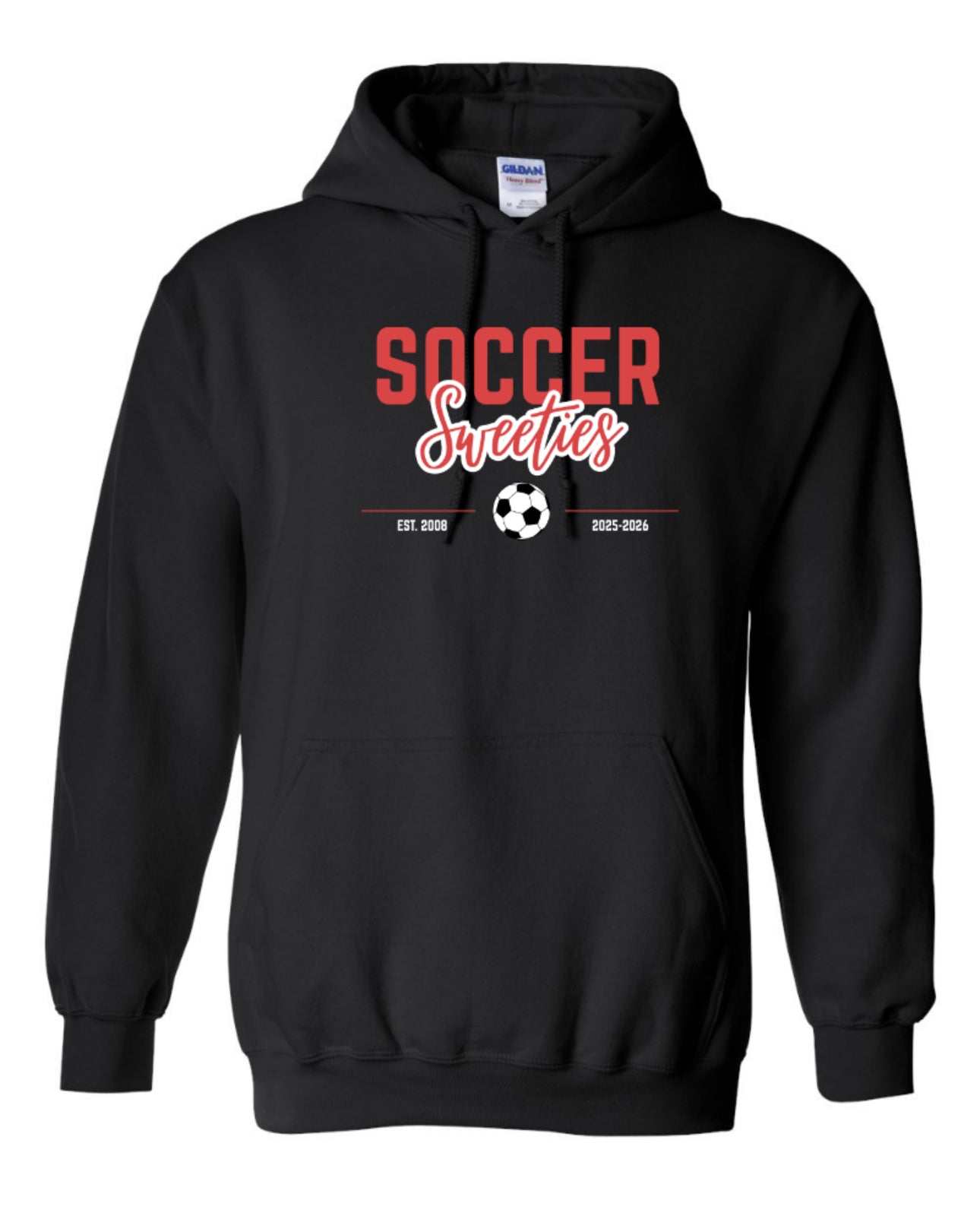 LADY EAGLES VARSITY Soccer Sweeties Cotton/Poly Hoodie Sweatshirt - Black