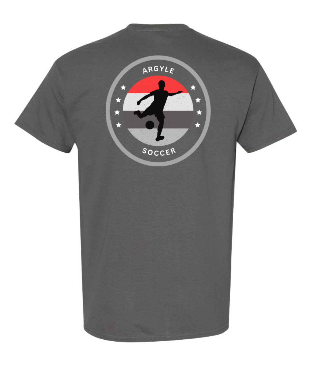 Argyle Soccer CIRCLE 100% Cotton Short Sleeve - Dark Charcoal