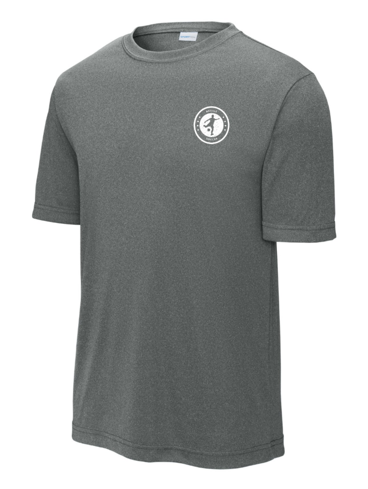Argyle Soccer CIRCLE Sport-Tek Performance Short Sleeve - Iron Grey Heather
