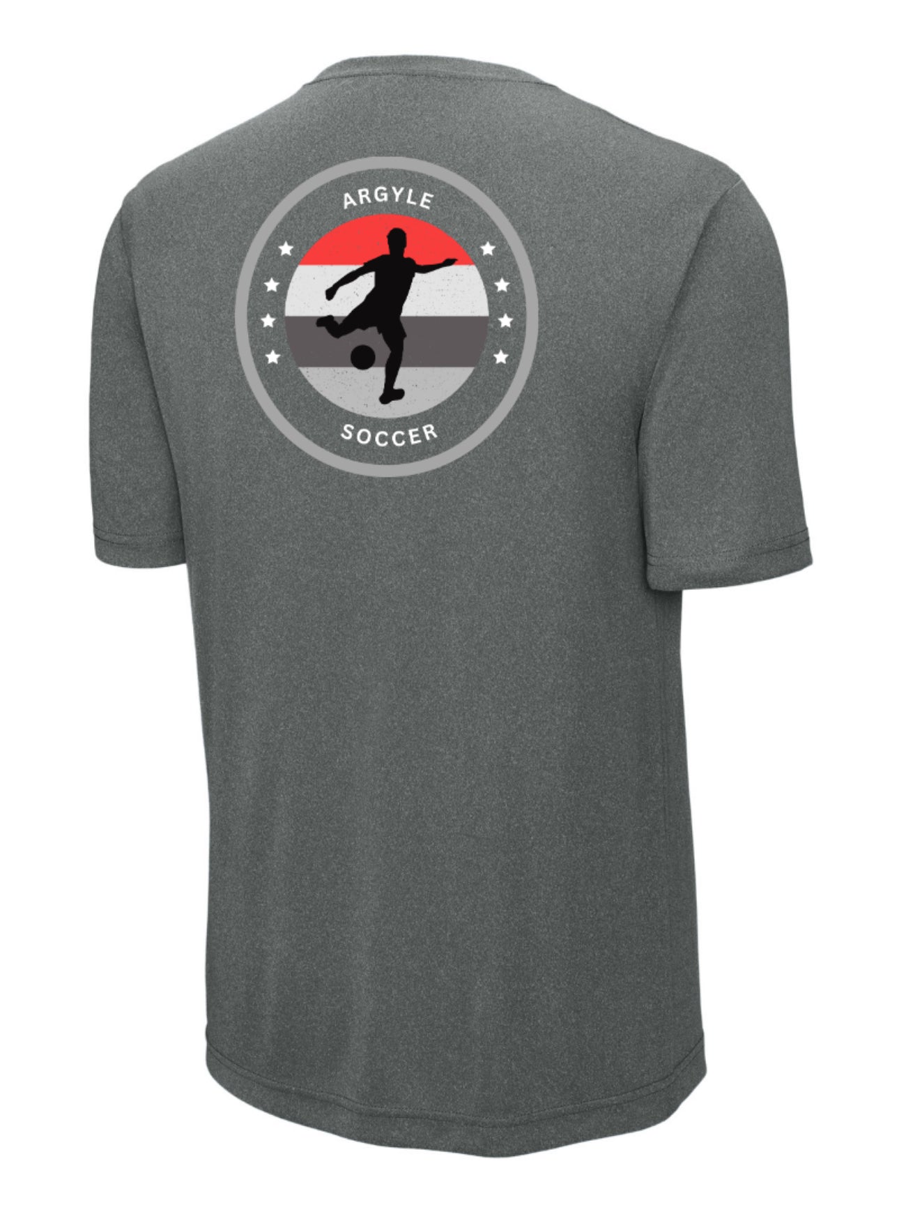 Argyle Soccer CIRCLE Sport-Tek Performance Short Sleeve - Iron Grey Heather