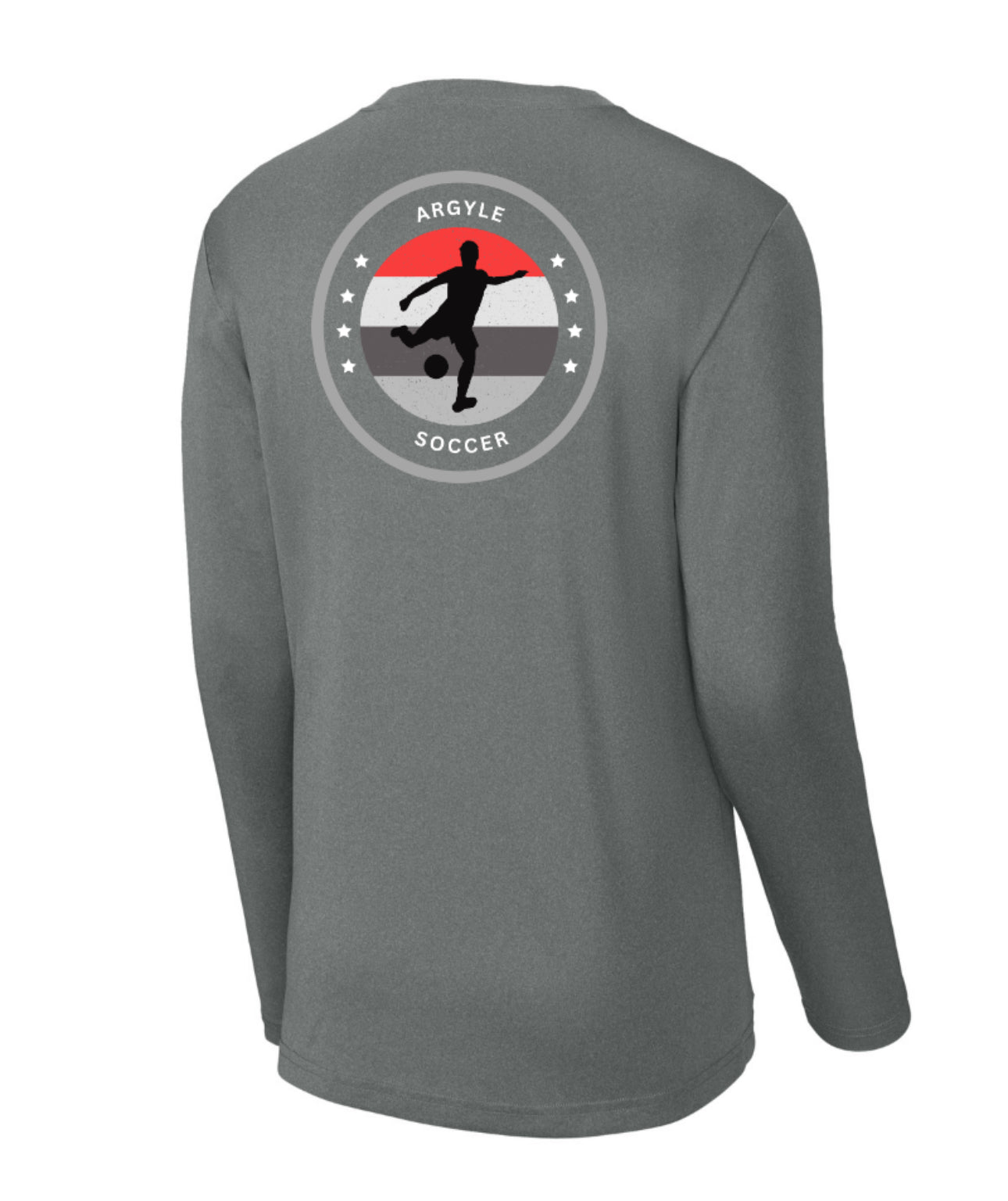 Argyle Soccer CIRCLE Sport-Tek Performance Long Sleeve - Iron Grey Heather