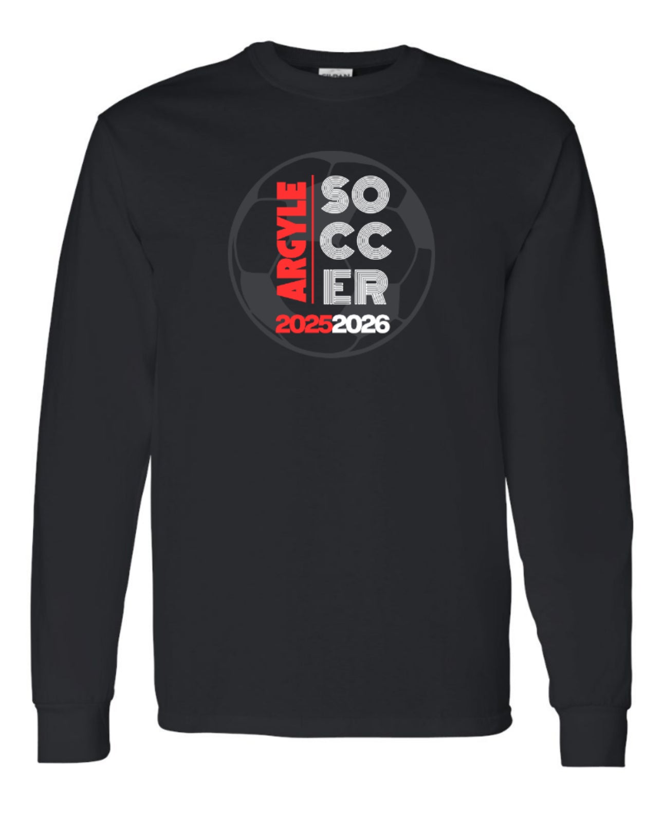 MENS 25-26 Program 100% Cotton Long Sleeve Tee - Black