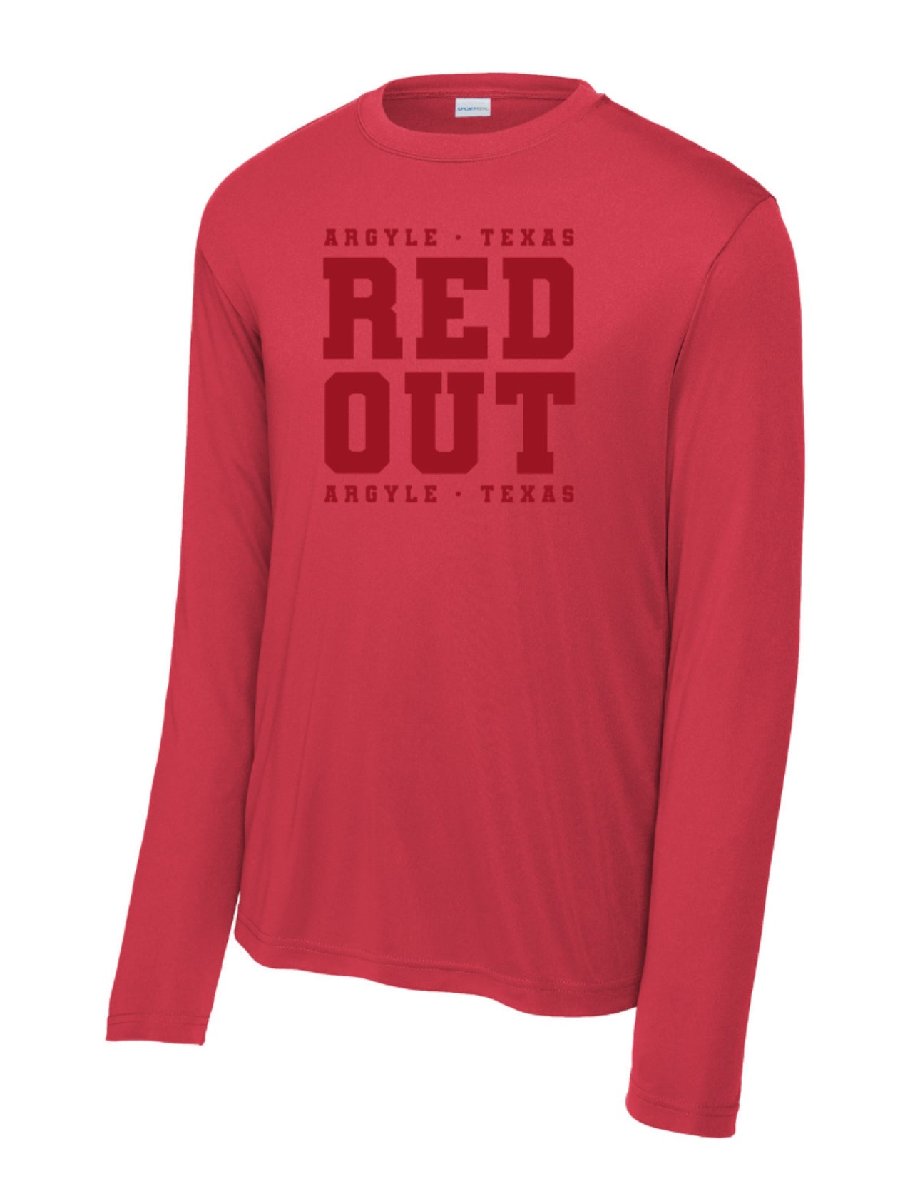 ARGYLEredout ADULT Sport-Tek Long Sleeve Tee - True Red