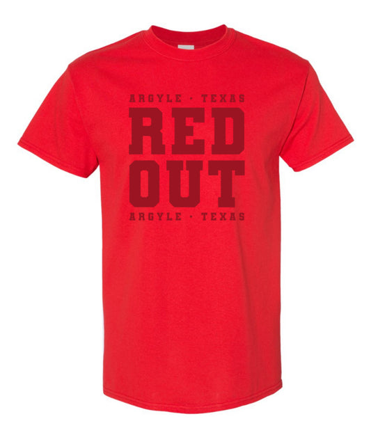 ARGYLEredout YOUTH 100% Cotton Short Sleeve Tee - Red