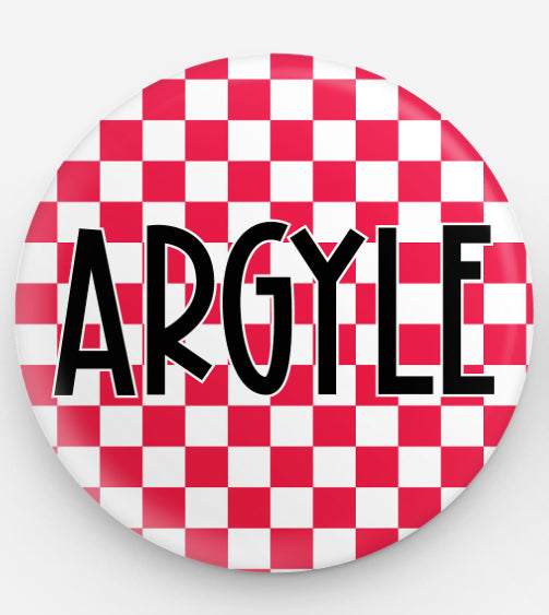 ARGYLEredout Checkered Argyle Button