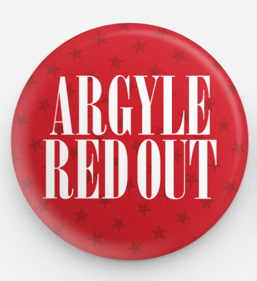 ARGYLEredout Star Argyle Red Out Button